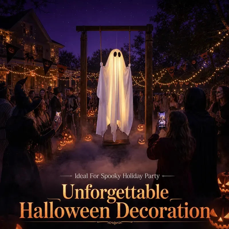 5FT Hanging Ghost with Remote Lights