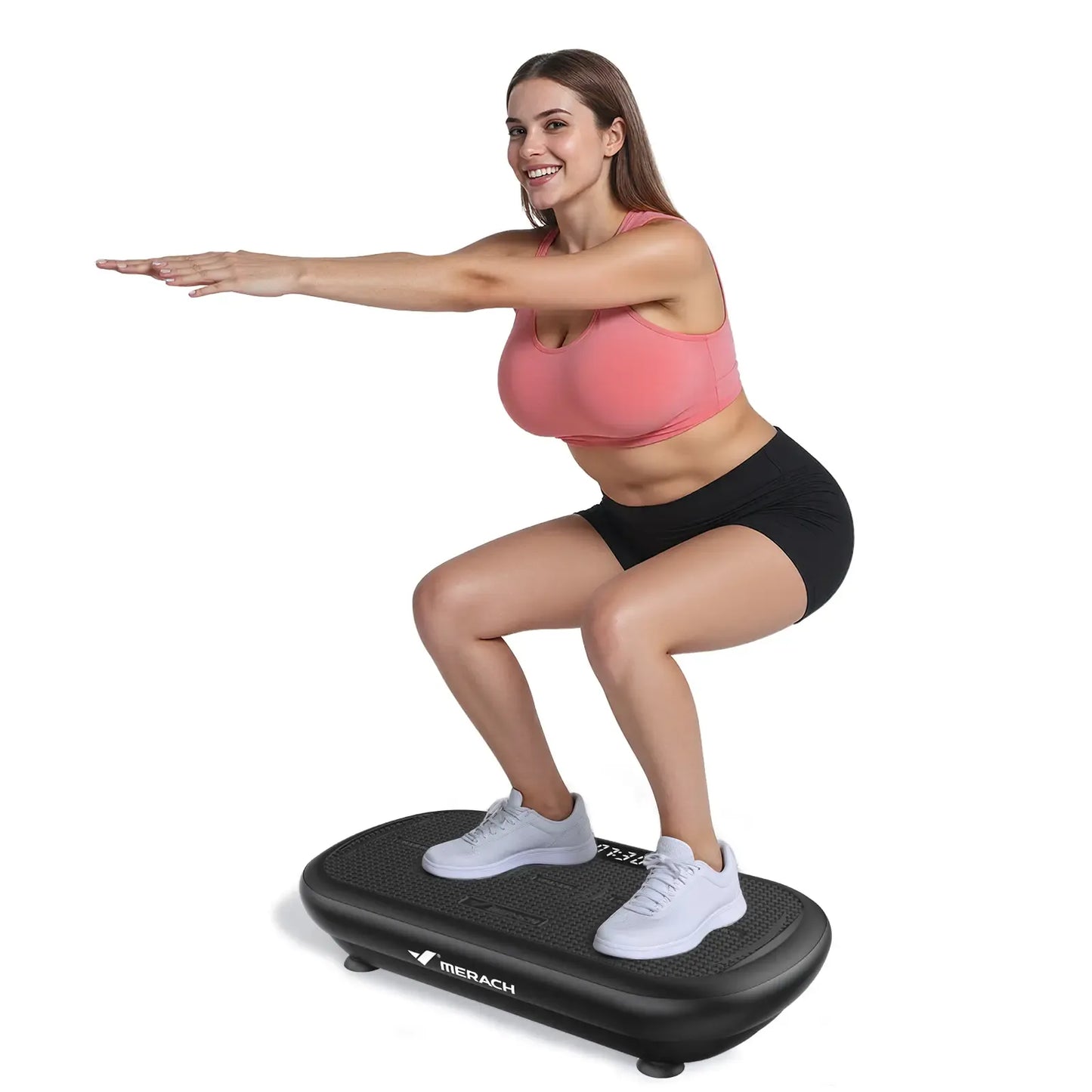 Merach High-Power Vibration Plate Exercise Machine – 440lbs Capacity