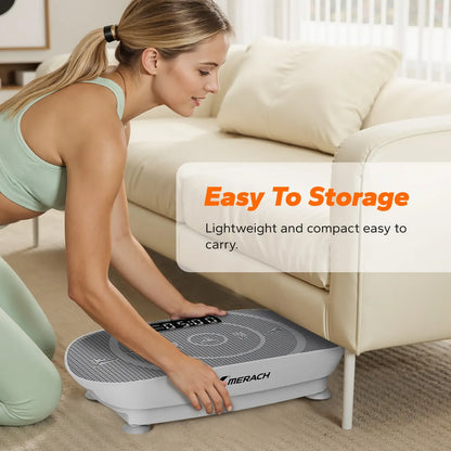 Merach Slim Vibration Plate Exercise Machine – Lymphatic Drainage & Whole Body Workout