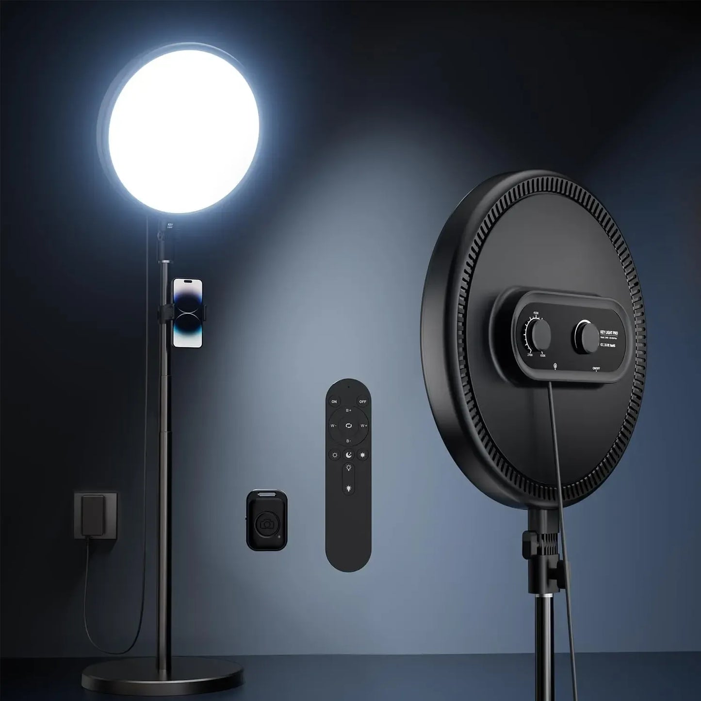 Weilisi Large Dimmable LED Ring Light with 79" Stand & Phone Holder