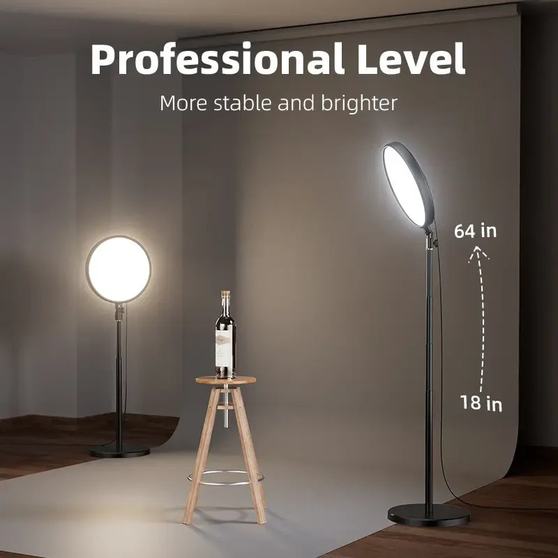 Weilisi Large Dimmable LED Ring Light with 79" Stand & Phone Holder