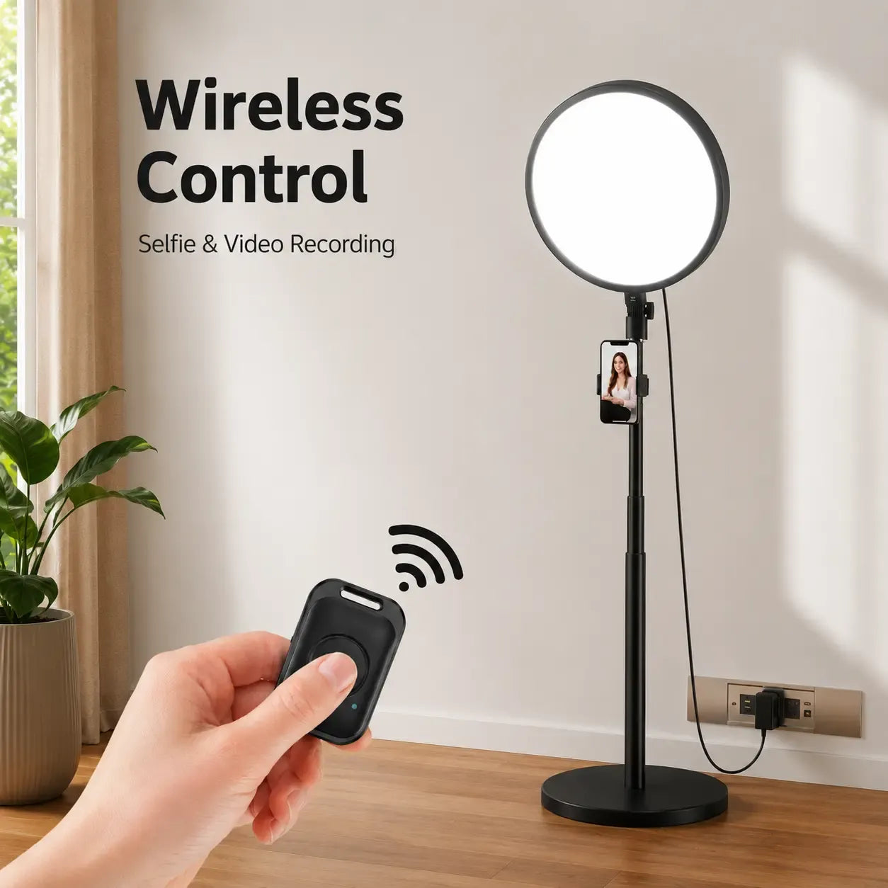Weilisi Large Dimmable LED Ring Light with 79" Stand & Phone Holder