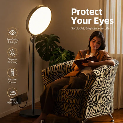 Weilisi Large Dimmable LED Ring Light with 79" Stand & Phone Holder
