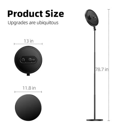 Weilisi Large Dimmable LED Ring Light with 79" Stand & Phone Holder