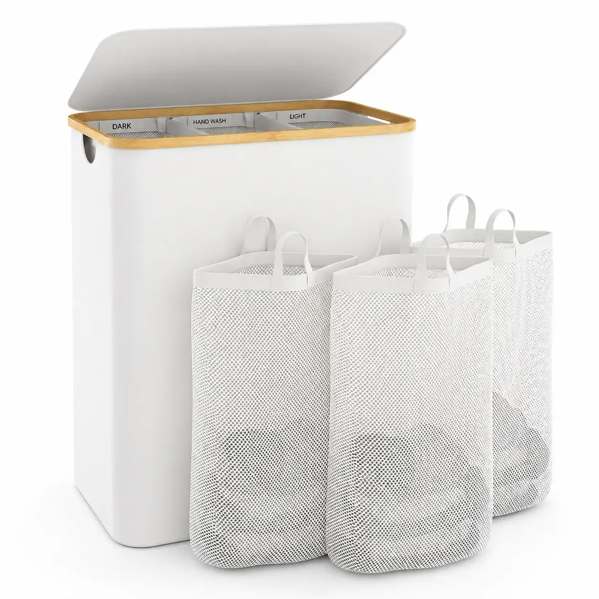 UFORU 160L 3-Section Laundry Basket