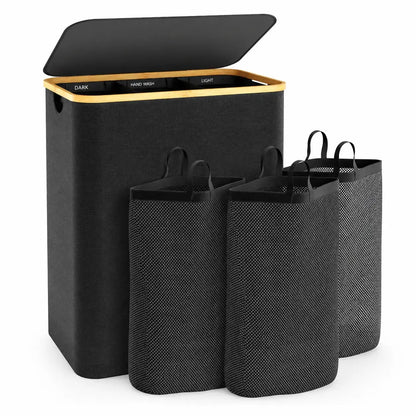 UFORU 160L 3-Section Laundry Basket