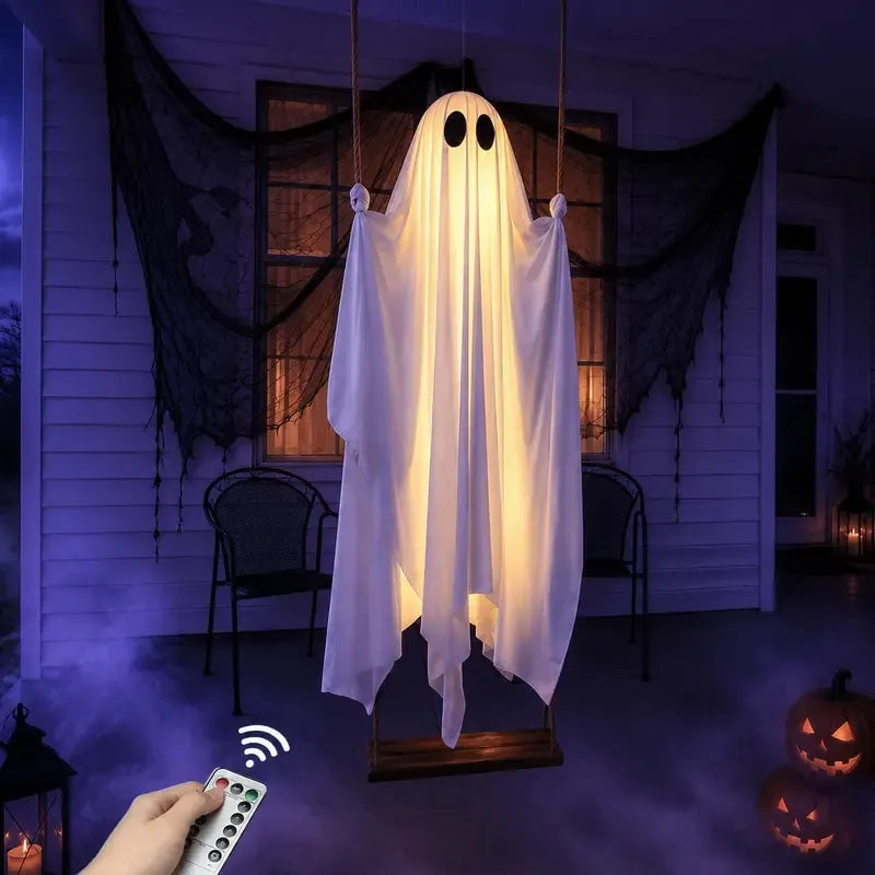 5FT Hanging Ghost with Remote Lights