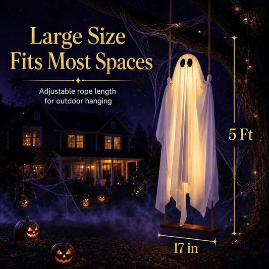 5FT Hanging Ghost with Remote Lights