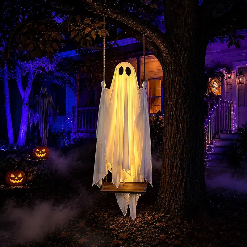 5FT Hanging Ghost with Remote Lights