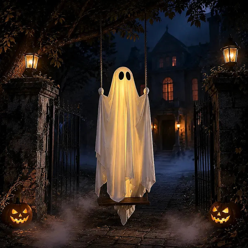 5FT Hanging Ghost with Remote Lights