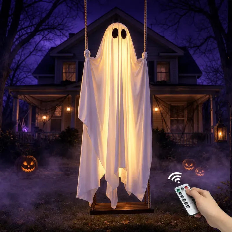 5FT Hanging Ghost with Remote Lights